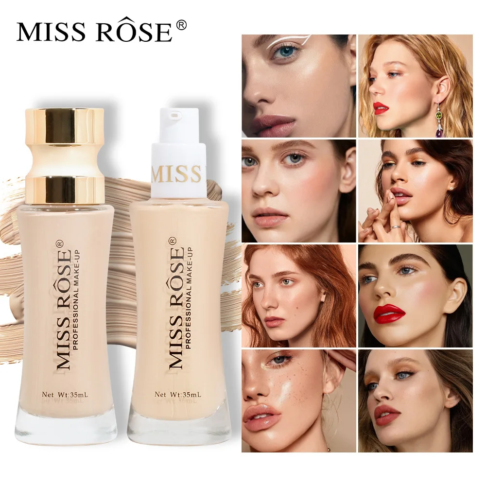 Самая продаваемая основа MISS ROSE Studio Fix Fluid 24 часа, дышащая мягкая матовая основа, контроль жирности, макияж, полностью наращиваемая основа для лица