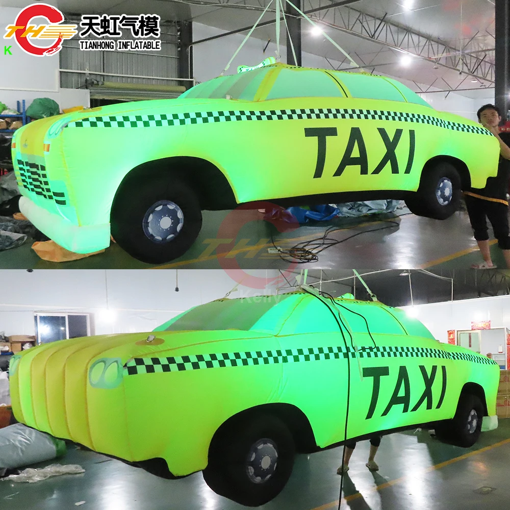 Free Shipping 10ft Long Inflatable Taxi Model 3d Inflatables Taxi Replica Show Advertising Balloons for Sale