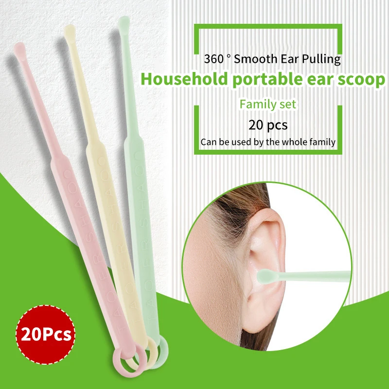 

20/40Pcs Soft Silicone Earwax Remover Portable Ear Cleaner Ear Picks Spiral Design Ear Clean Tool Portable Children Earpick