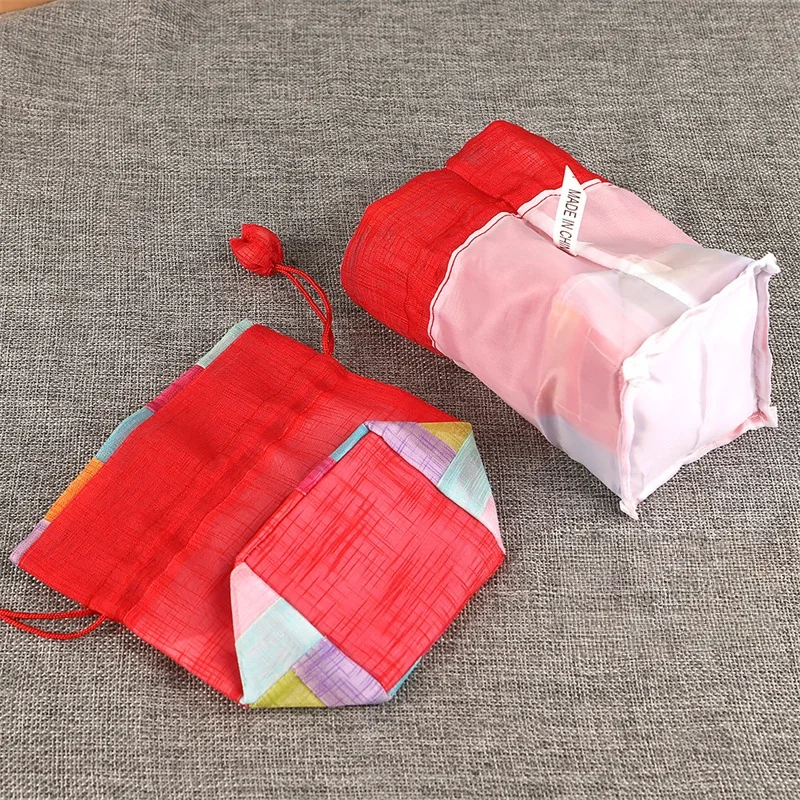 StoBag 10pcs Color Silk Sachet Bags Mesh Small Drawstring Gift Jewelry Candy Packaging Storage Pocket Reusable Pouch Decoration