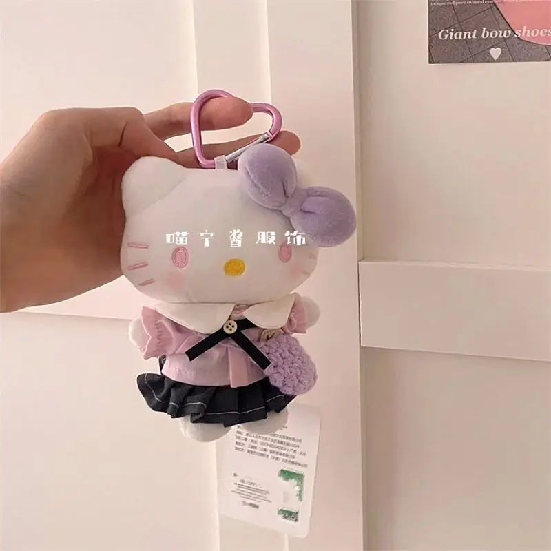 10 センチメートルかわいいサンリオハローキティぬいぐるみバッグペンダント漫画かわいいアニメバックパックアクセサリーキーホルダー車のハンガーガールギフトおもちゃ
