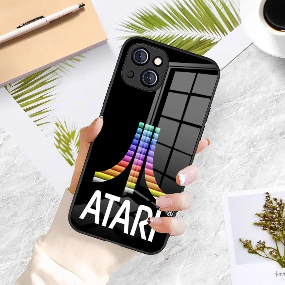 Capa de Celular Game Atari para iPhone 17 Pro Max 16 15 14 Pro Max 13 11 X Xs Xr 8 7Plus com Tampa de Vidro