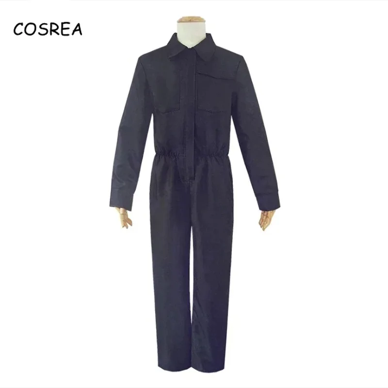 زي مايكل مايرز التنكري الرعب شيطان القاتل الأزرق ملابس العمل للرجال تمويه بدلة الهالوين للبالغين