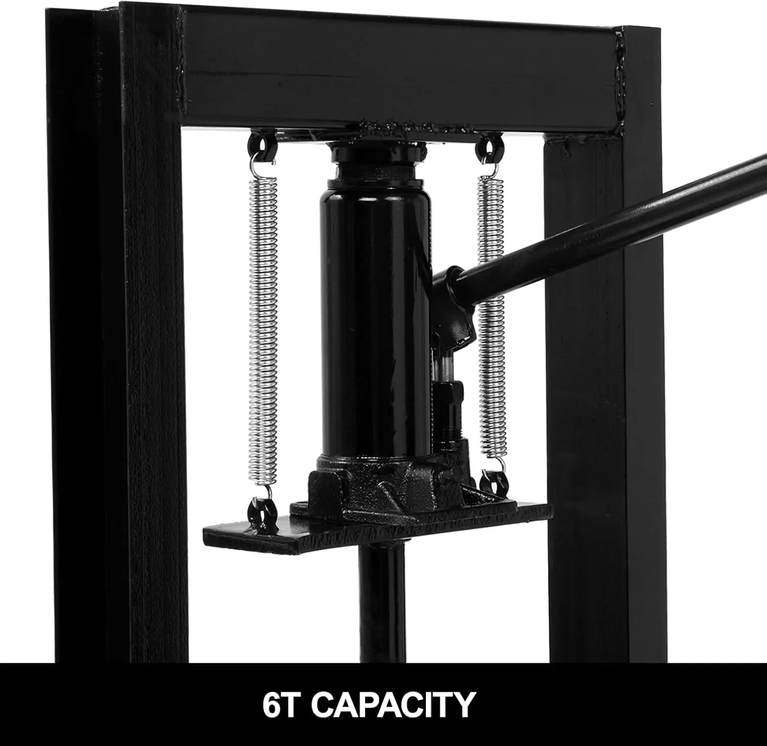 

6-Ton Hydraulic Shop Press with Press Plates, H-Frame Adjustable Working Table Height Garage Benchtop Press, Red
