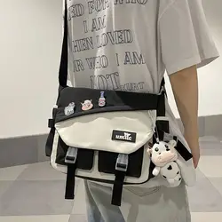 Nylon Handbags Shoulder Bag Large Capacity Crossbody Bags for Teenager Girls Men Harajuku Messenger Bag Student School Bags Sac