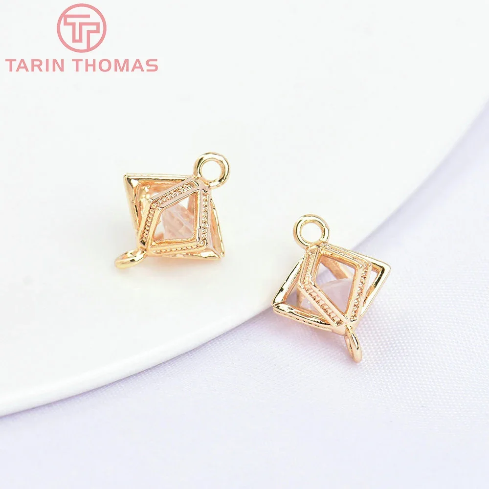 

Латунные подвески с двойными отверстиями, 24 к, 6 шт., 9x5663 мм, фурнитура для изготовления ювелирных изделий, оптовая продажа (7,5)