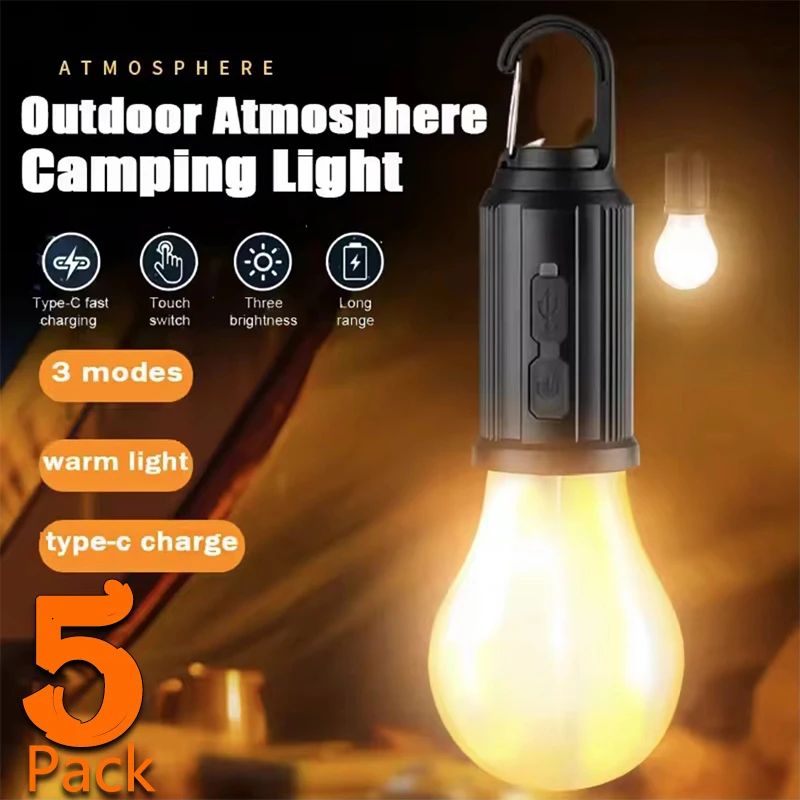 

Multipurpose Practical Convenient Outdoor Travel Picnic Barbecue Camping Light - Waterproof Solar Type-C Rechargeable Lights