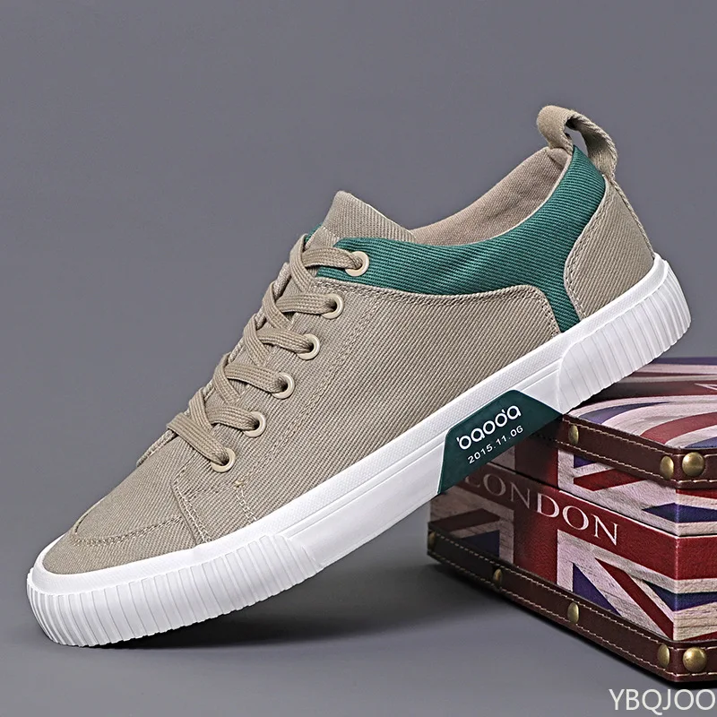 Spring summer new men's fashionable versatile canvas shoes minimalist breathable comfortable board shoes casual breathable flats