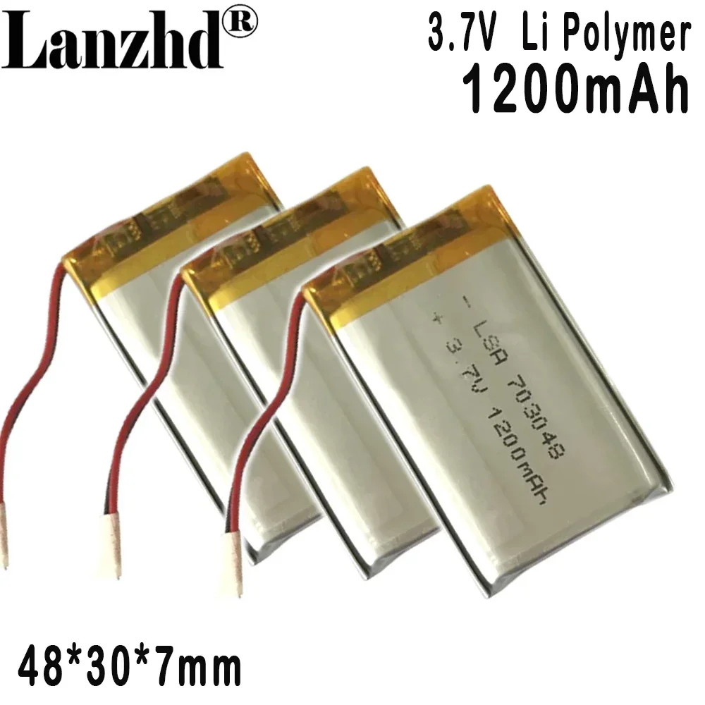 703048 Polymer Lithium Battery 3.7V 1000mAh For Bluetooth speaker Game console Power supply