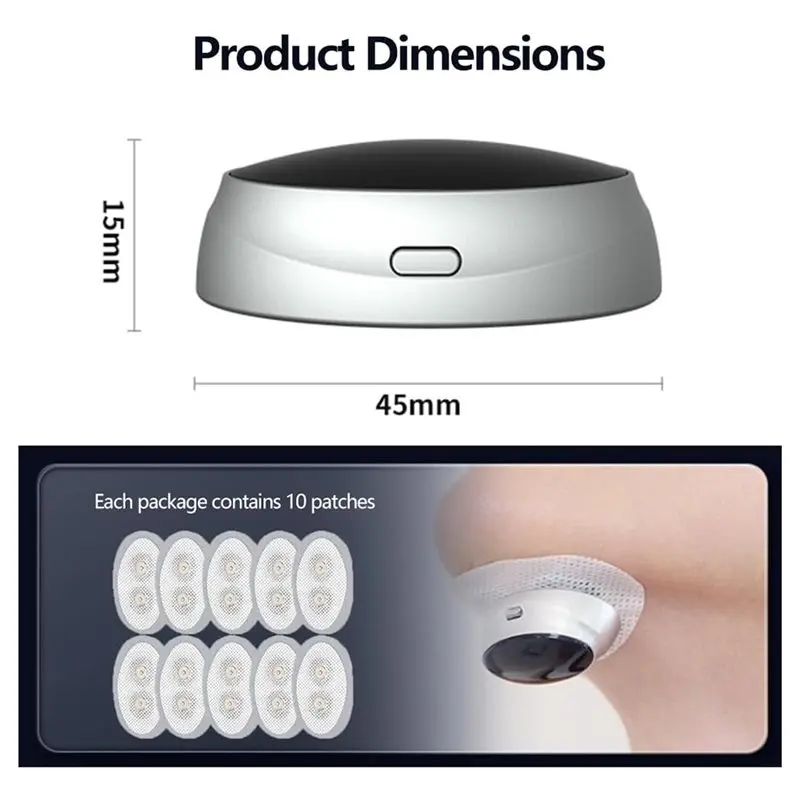 DT51 Sleep Training Device Anti-Snoring Throat Massager Deep Sleep Aid with Gel Patches for Improving Sleep Quality