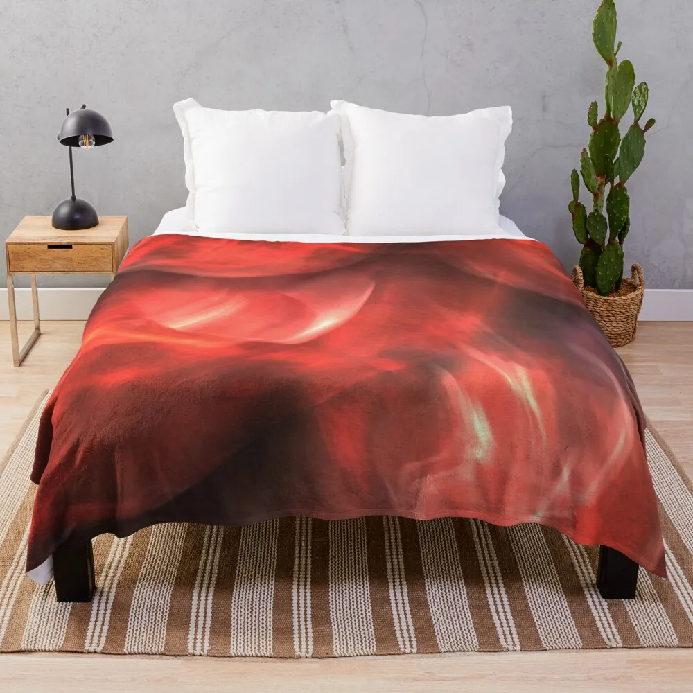 

Red Aurora Throw Blanket Weighted Flannel Beautifuls Blankets