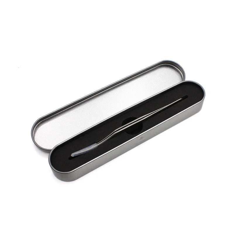 Nuovo Vetus Pinzette per piantare ciglia finte a forma di piuma d'oro/delfino Pinzas in acciaio inossidabile con custodia in banda stagnata per salone di bellezza