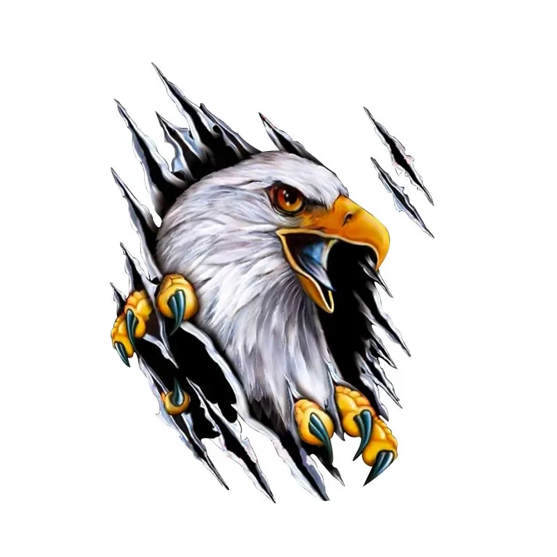Car Styling Creative Funny Animal Angry Eagle Cartoon Adhesive PVC Waterproof Car Body Sticker Pattern Vinyl view 3