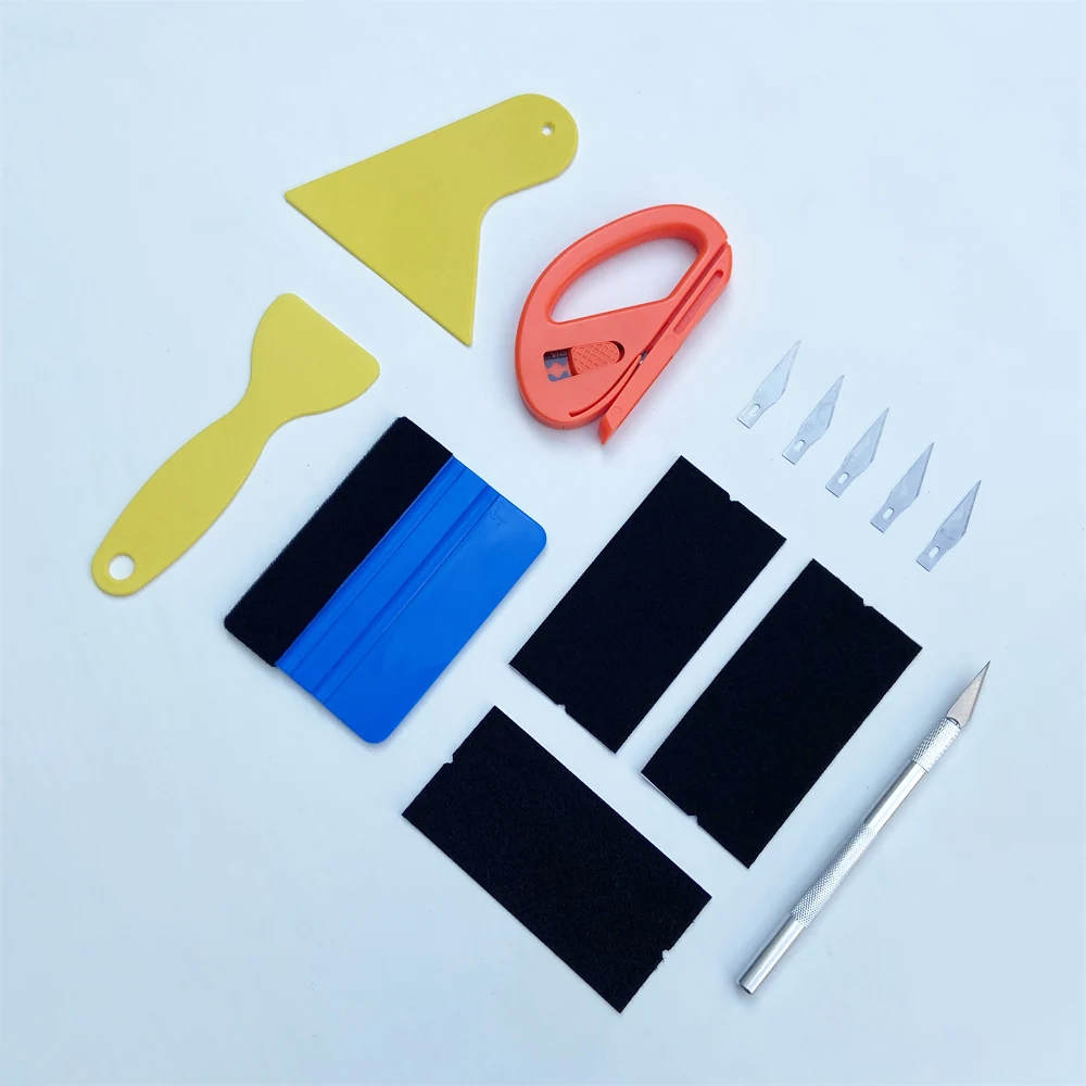 Car Vinyl Wrap Application Tools Kit Window Film Squeegee Scraper Stickers Cut Knife Vehicle Styling Accessories Vinyl Spatula