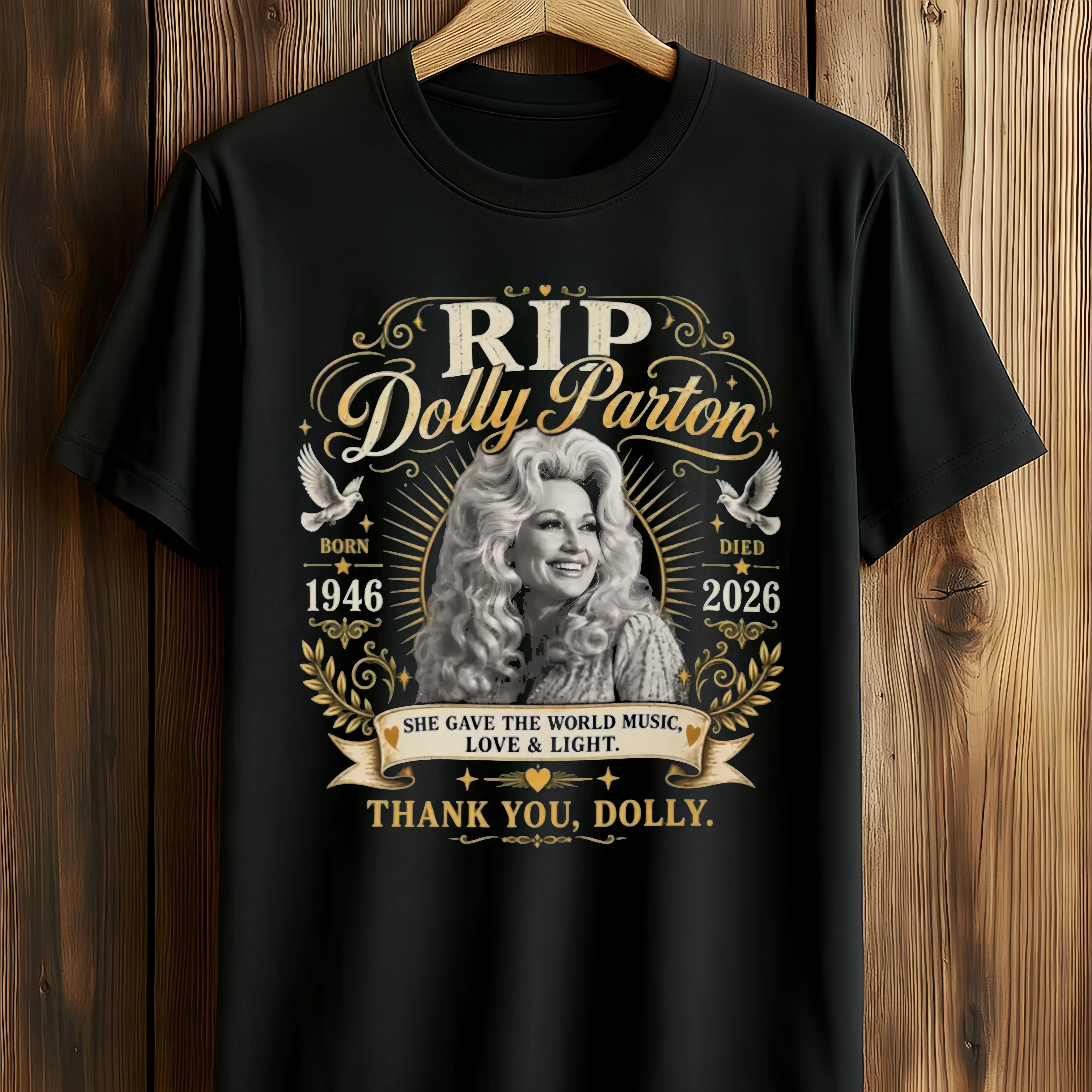 Dolly Parton 1946-2026 Graphic Printing T-shirt Men Women Summer Cotton Clothing Fashion Oversized Short Sleeved Top Streetwear