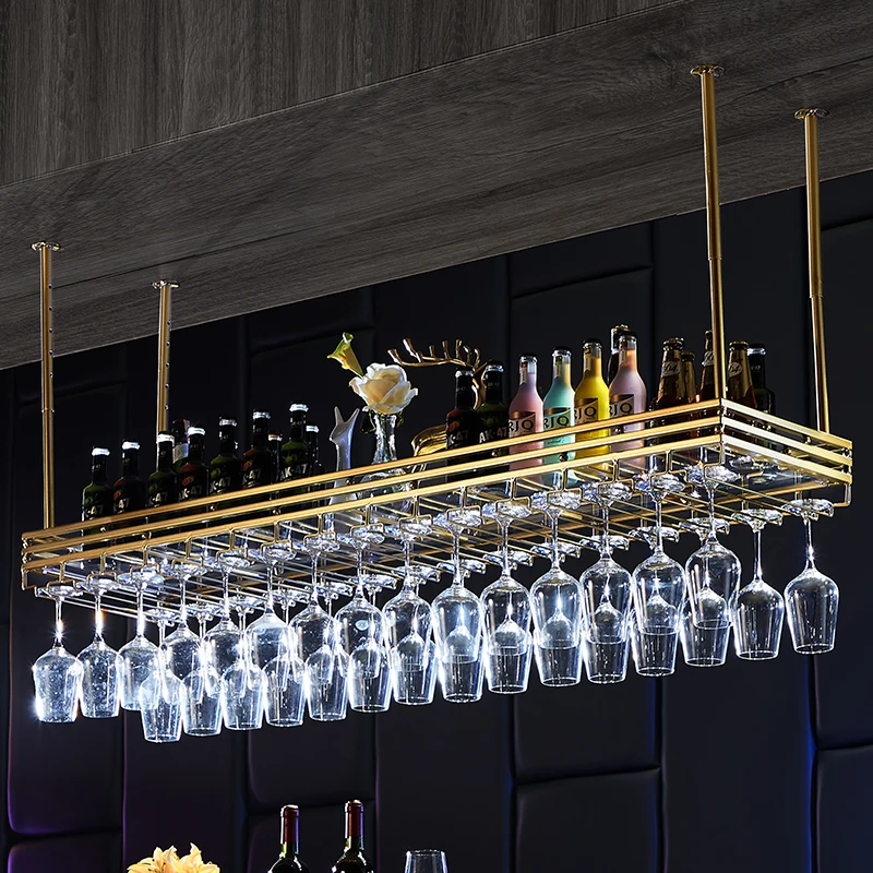 

Red wine glass rack hanging household rack hanging red wine glass goblet hanger bar hanger wine glass rack hanging ups