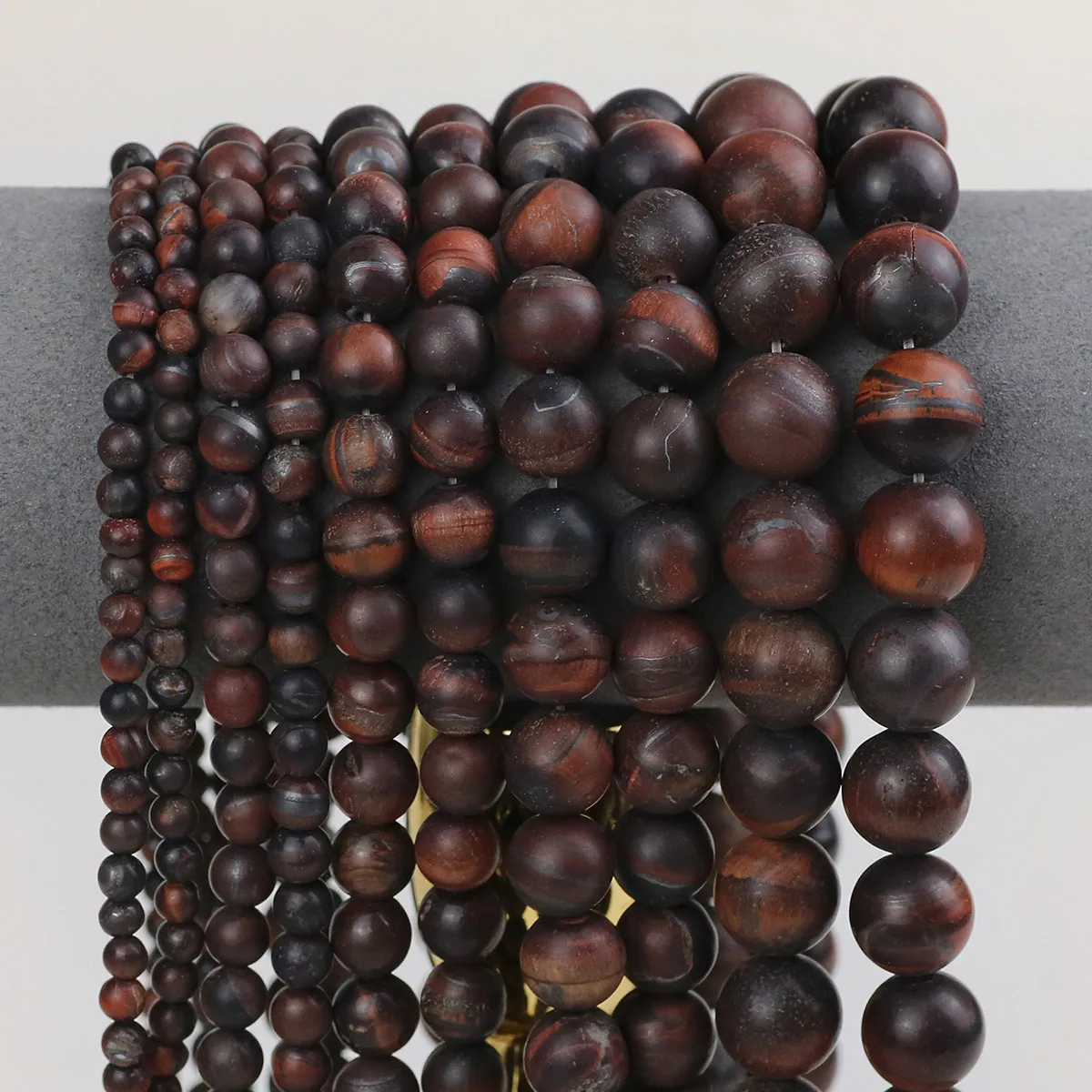 Naturstein matt rot Tigerauge runde lose Abstands perlen für Schmuck herstellung DIY Armbänder Halsketten Zubehör 4/6/8/10/12mm