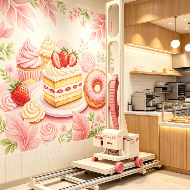 Customized Mural Printing Device With Automatic Calibration And Seamless Joint For Large Background Art
