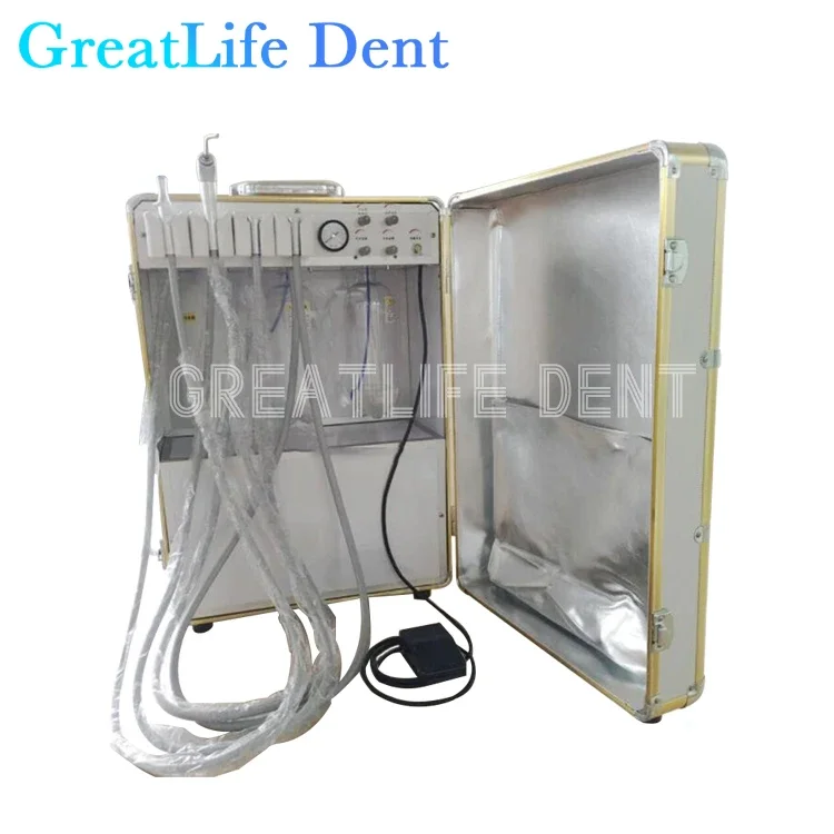 GreatLife Dent Dental Treatment Unit Portable Dental Unit Dental Portable Unit with Air System Water System Suction