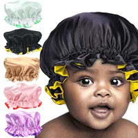 Child Girl Satin Silk Sleeping Cap for Children Baby Hair Bonnet for Sleeping Baby Silk Bonnet Double Layer Octopus Hair Cap