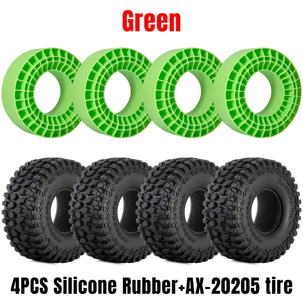 9IMOD 4pcs Silicone Rubber Inserts 2.2" Tires Super Soft Wheel Tires 123*45MM For 1/7 1/8 1/10 Remote Control Climbing Car