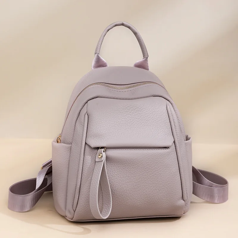 

New Large Capacity Leisure Women Backpack Luxury Soft Leather Backpacks Fashionable and Artistic Travel Backpacks Backpack
