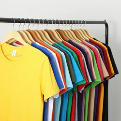 2020 Brand New Cotton Men's T-shirt Short-sleeve Man T shirt Short Sleeve Pure Color Men t shirt T-shirts For Male Tops