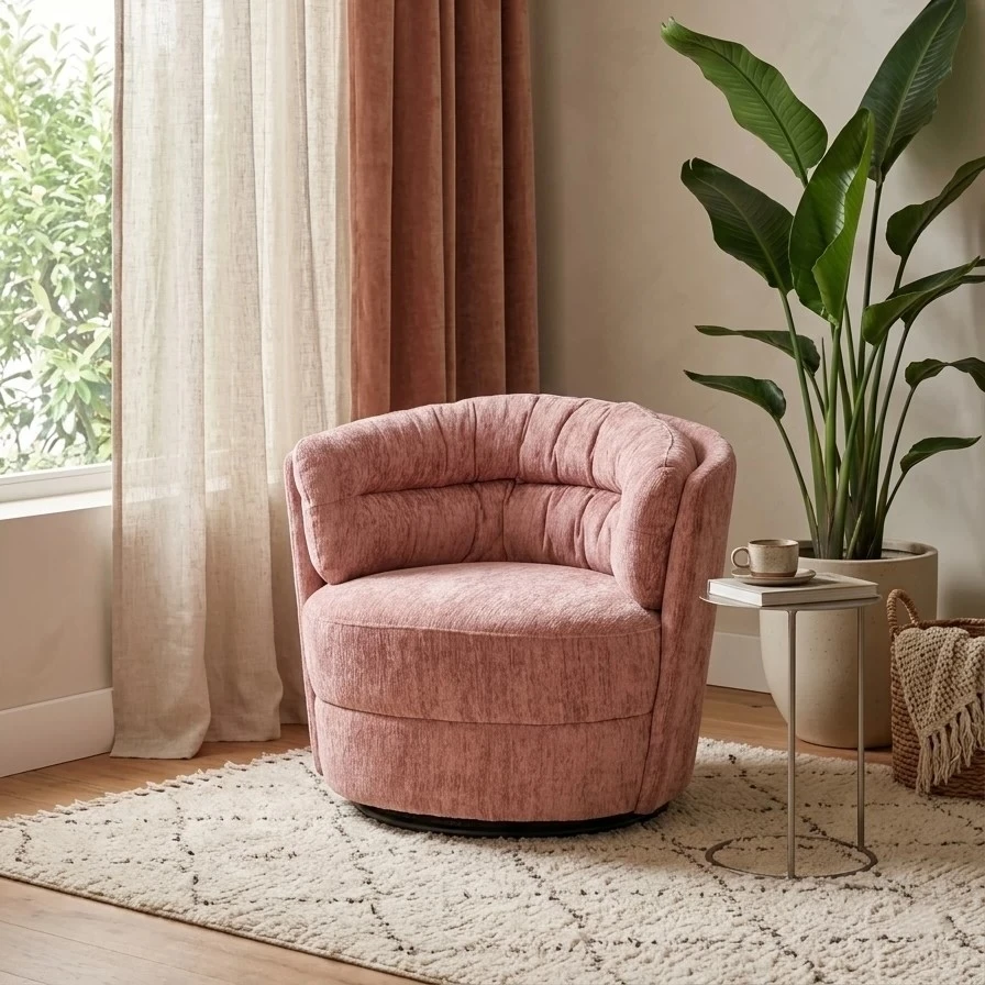 Rotating cute single leisure chair small apartment hotel leisure armchair