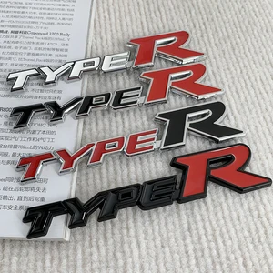 3D Metal Car Front Grille emblem, type R logo decal, Honda Civic FD2, FD, FA, Mugen, Racing Car Styling Accessories 8 Main Sales Accessories Civic G10 - №2