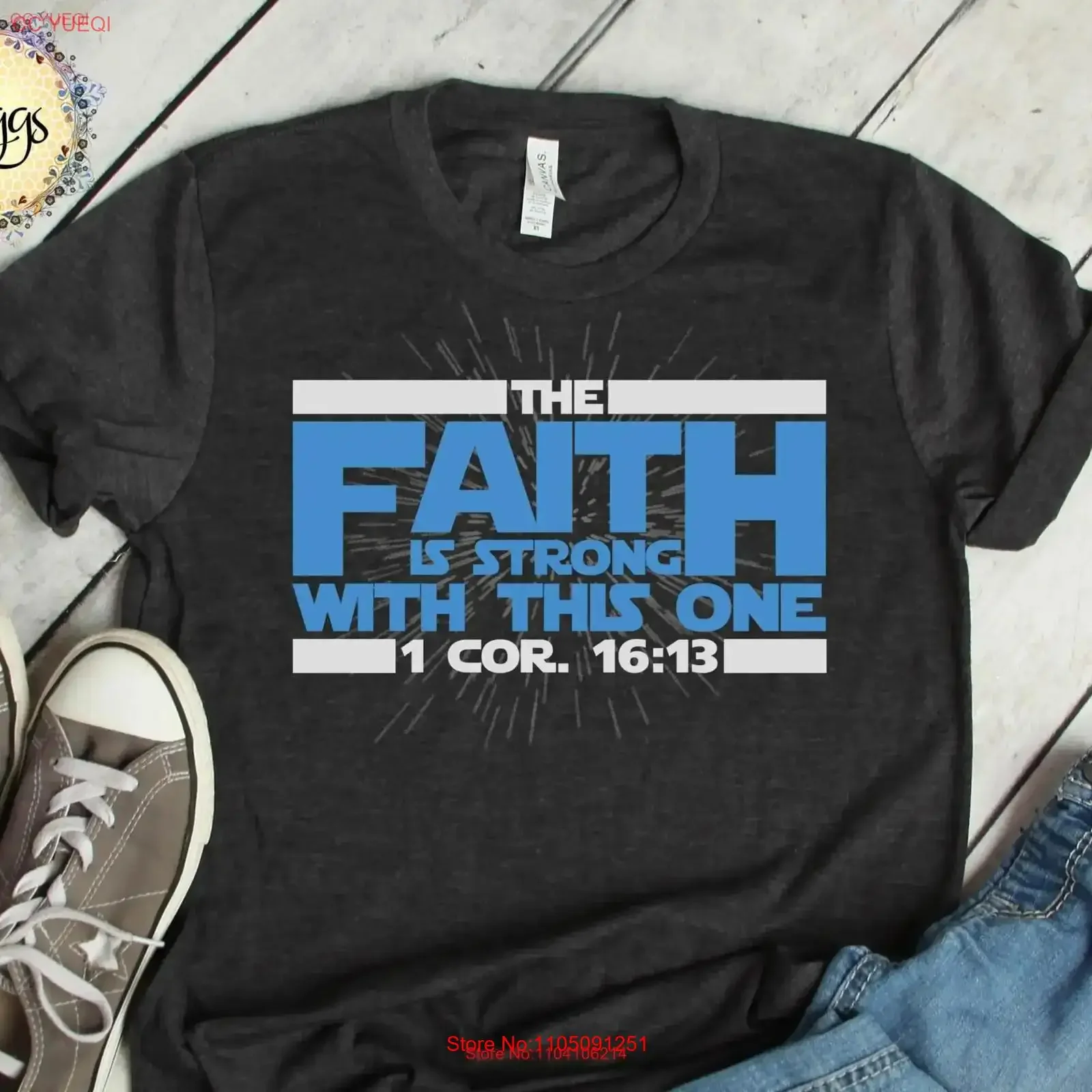 Fé é forte com este um ficção científica cristão t camisa ficção científica 1 corinthianos 16 13 pastor nerd vintage lavado casual