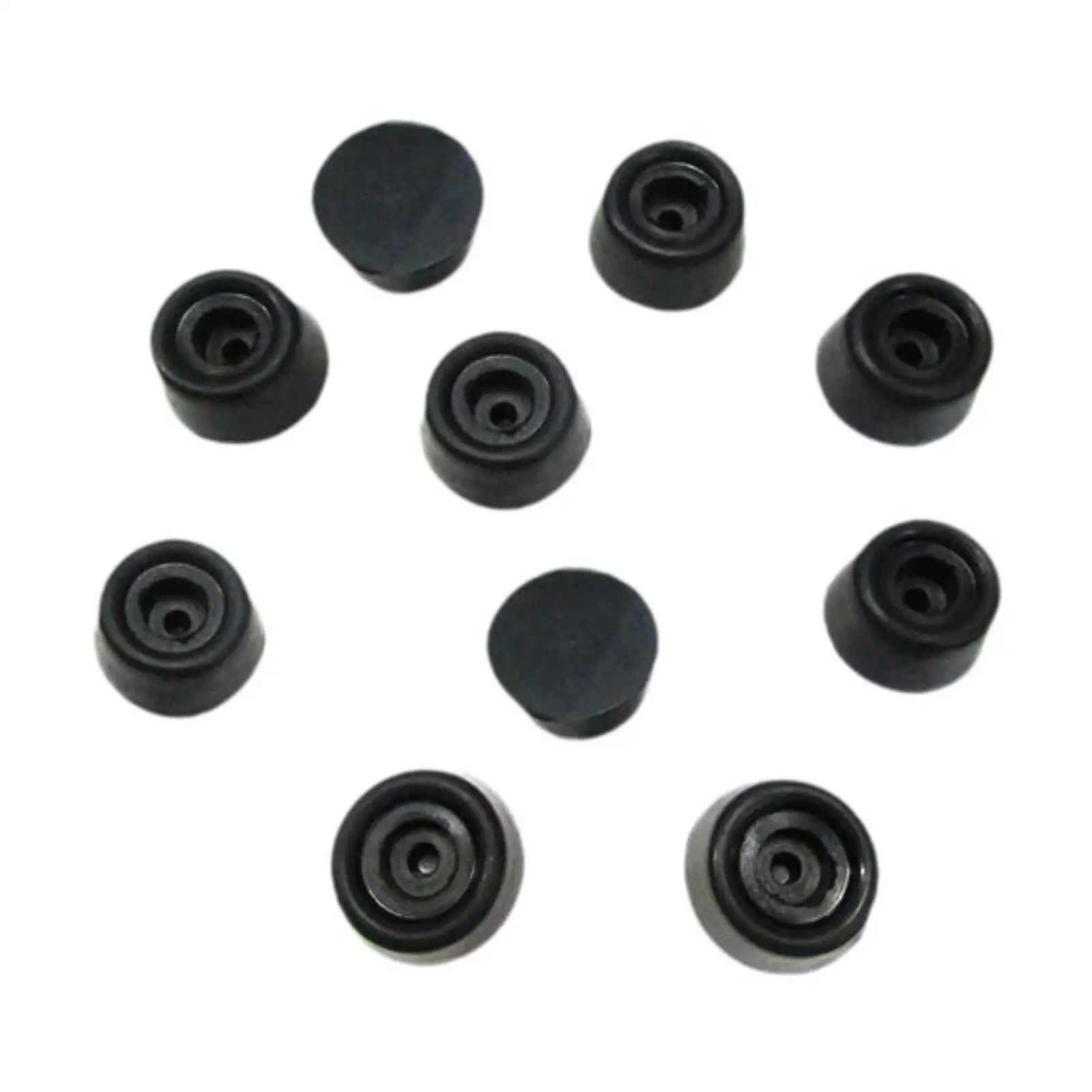 

10 Pieces Pool Cue Bottom Cover Lightweight Billiard Cue Bottom Protective Pad Rubber Plug for Snooker Billiards Accessories