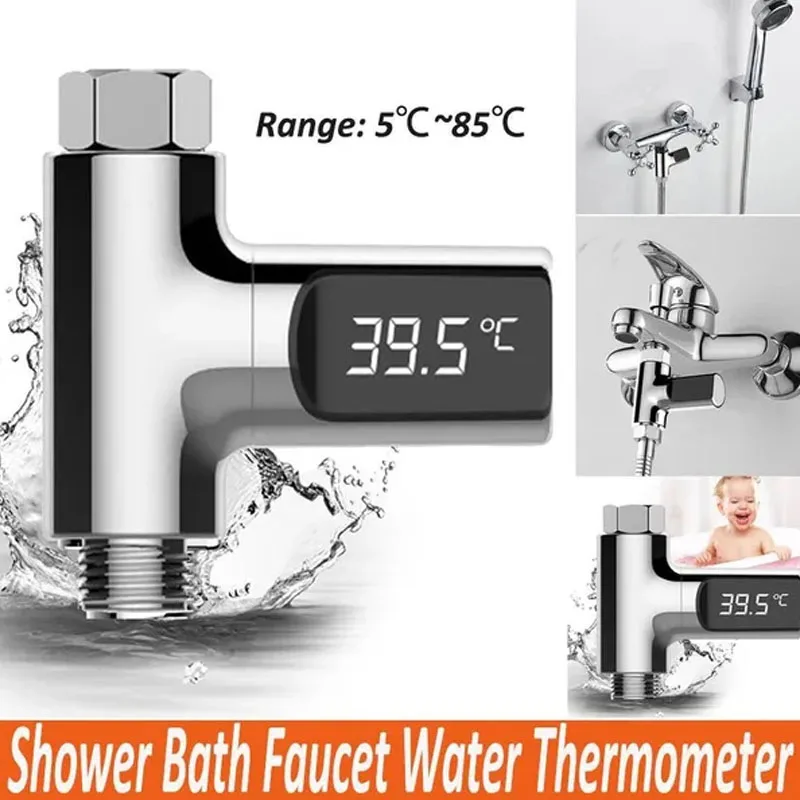 

Shower Thermometer Display LED Digital 0~100℃ Baby Bath Water Thermometer 360° Rotatable Water Thermometer Bathroom Accessories