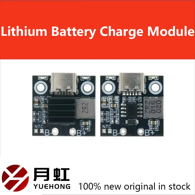 

5V 1S 2.8/3.6A Lithium Battery Charge Module Boost Power Board Type-C Interface Over Charge Over Temperature Multi-protection