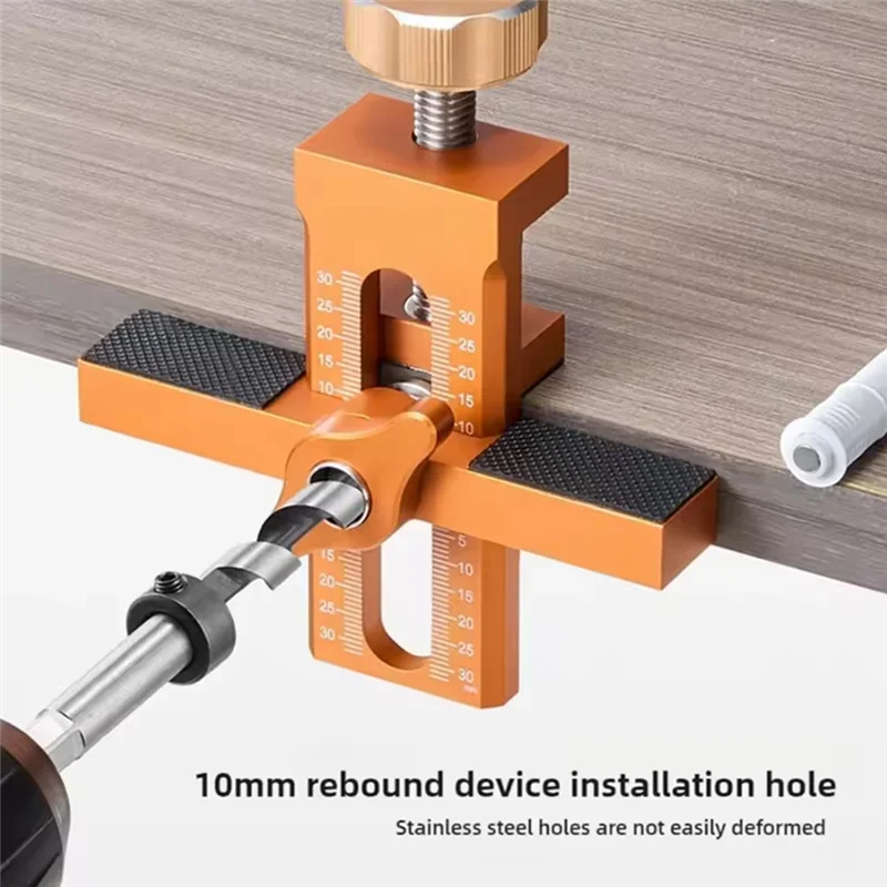 

J1UL1N Woodworking Cabinet Door Installation Jig,Cabinet Closet Door Quick Positioning Tool, Aluminum Adjustable Clamping