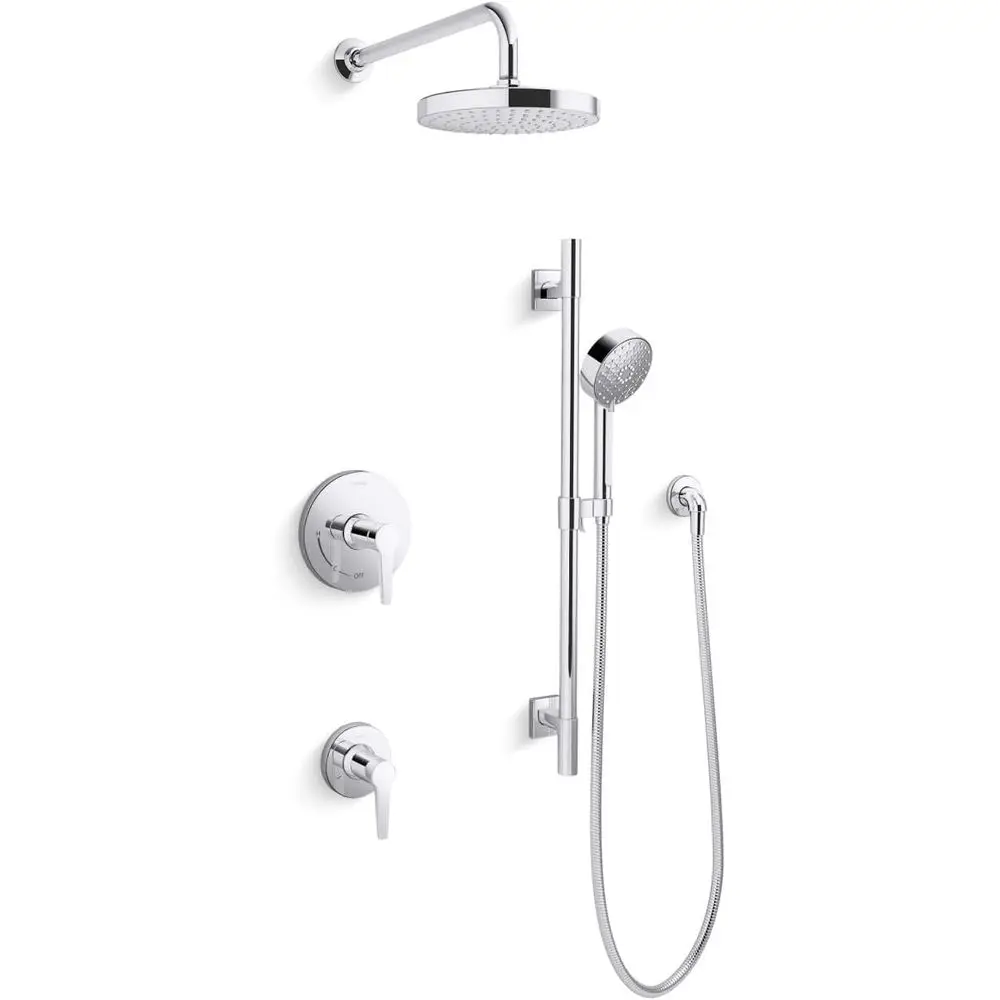 26914-Y-CP Awaken Showering Kit, 2.5 GPM, Three Spray Experiences, Wide Coverage, Intense Drenching & Targeted, Polished Chrome