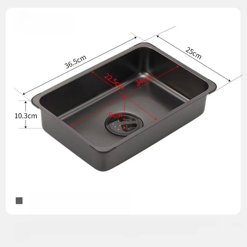 ﻿ IGT Table Sink Stainless Steel Wash Basin Picnic Wash Hands Ultra-light Washing Tank Outdoor Camping Kitchen Supply