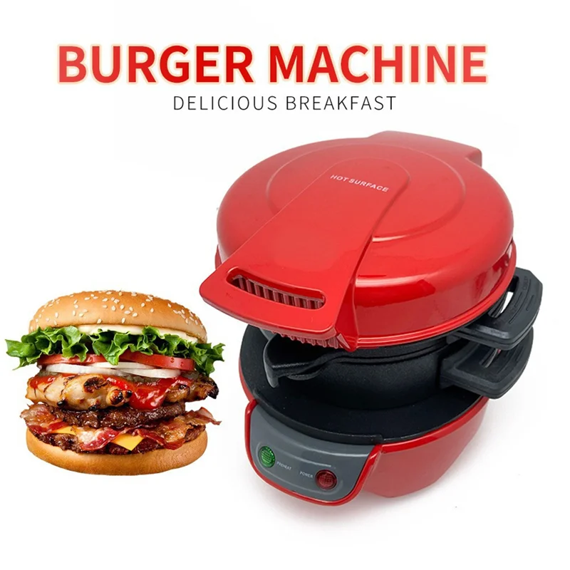 A44F-Household Breakfast Machine Hamburg Maker With Egg Cooker Ring Machine Bread Sandwich Machine Waffle Machine EU Plug