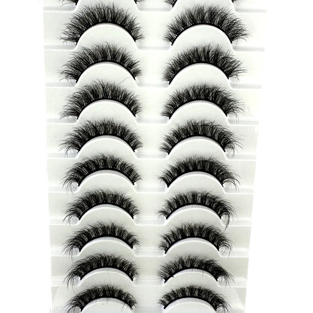 10pairs makeup eyelashes soft fluffy lashes false eyelashes dramatic 3d mink lashes lash extension make up 3d cilios faux cils