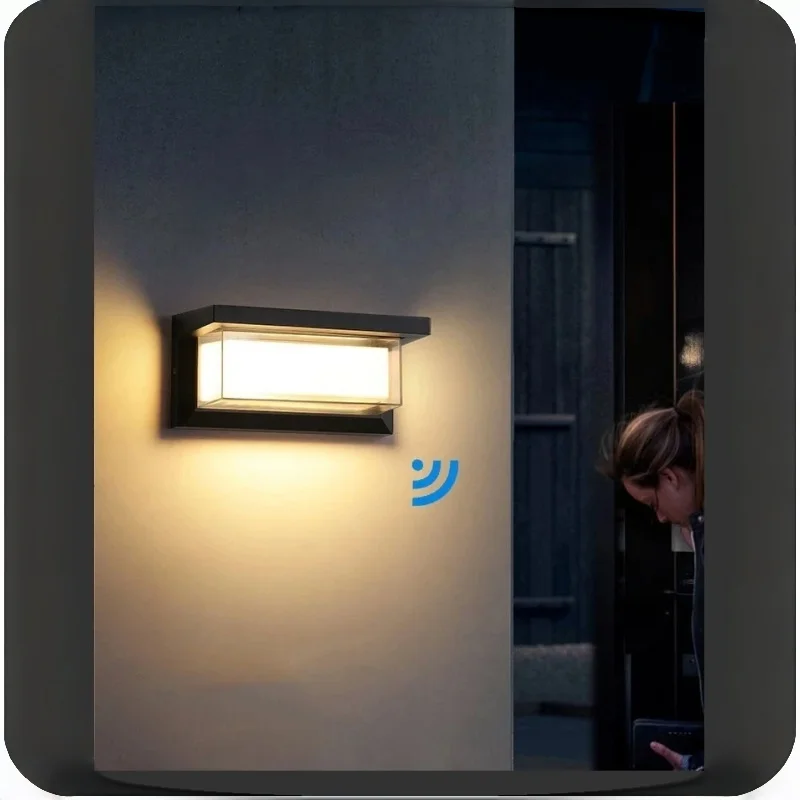 

Уличный светодиодный настенный светильник с датчиком движения AC85-265V, наружное крыльцо, балкон, сад, двор, для крыльца, лестница, настенный светильник