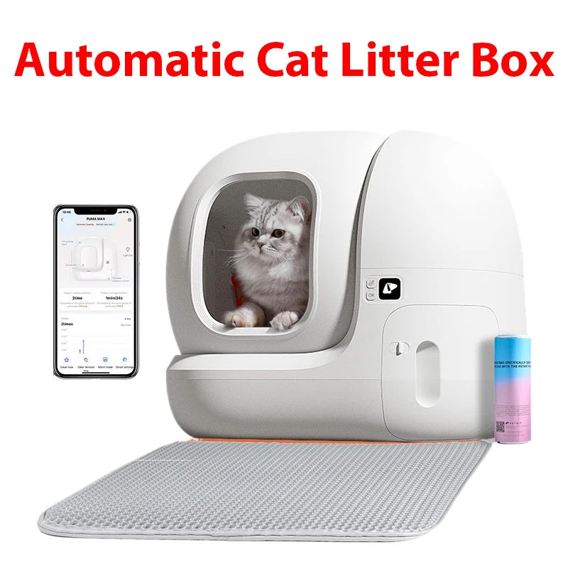 

PETKIT PURA MAX Automatic Cat Litter Box with APP Control Smart Self Cleaning Extra Large Volume for Multi Cat Gatos Productos