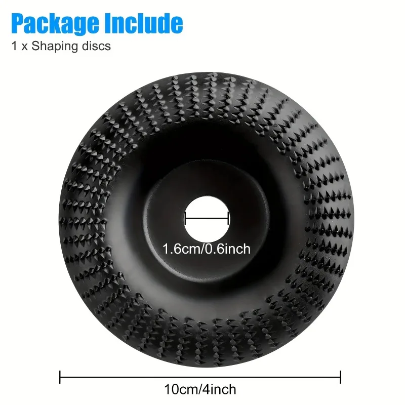 4 Inch DIY Wood Carving Disc Tungsten Carbide Sharp Spike Grinding Wheel For Angle Grinder Wood Surface Shaping Sanding