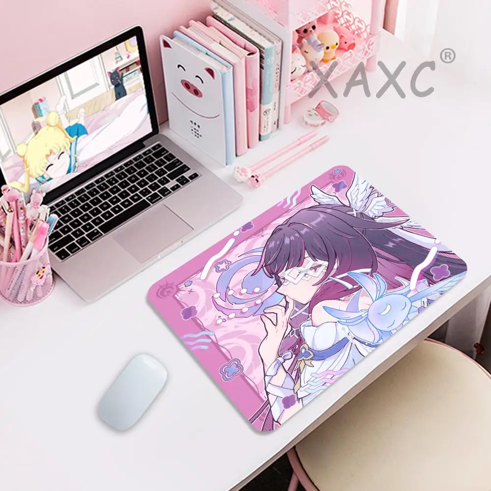 Pretty Columbina Game Genshin Mouse Pad Small Size DeskMat Keyboard Ergonomic HYBXAXC Rubber PC Non-slip Anti-fray Home Mousepad