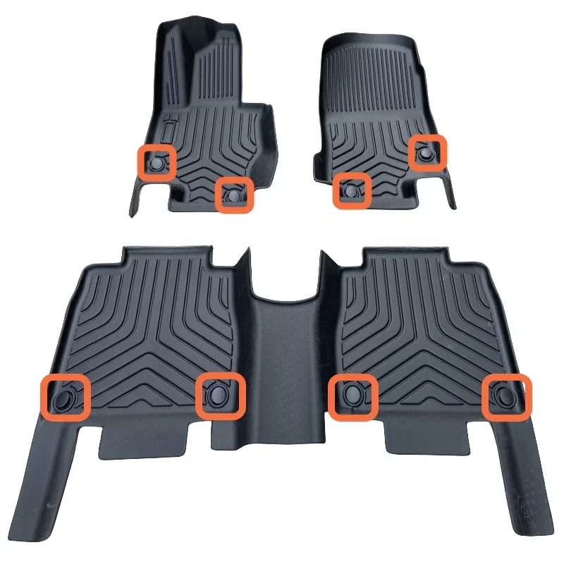 Car Floor Mat for Mercedes Benz GL GLS Class 320 350 400 450 500 550 X164 X166 2006-2025 TPE 3D TPECar Foot Mat Waterproo view 3