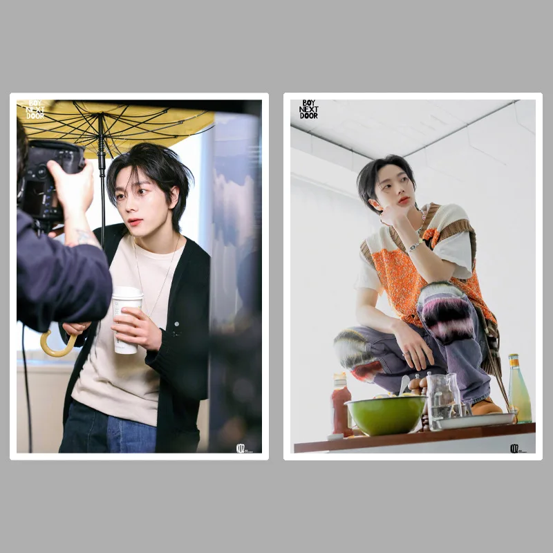 KPOP BOYNEXTDOOR Album WHO Photos Self-adhesive Poster LEEHAN JAEHYUN HD Photo Printing Wall Decorations SUNGHO Fans Gifts