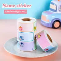 Cartoon sticker marking waterproof and tear resistant sticker name book classification signature sticker School office supplies