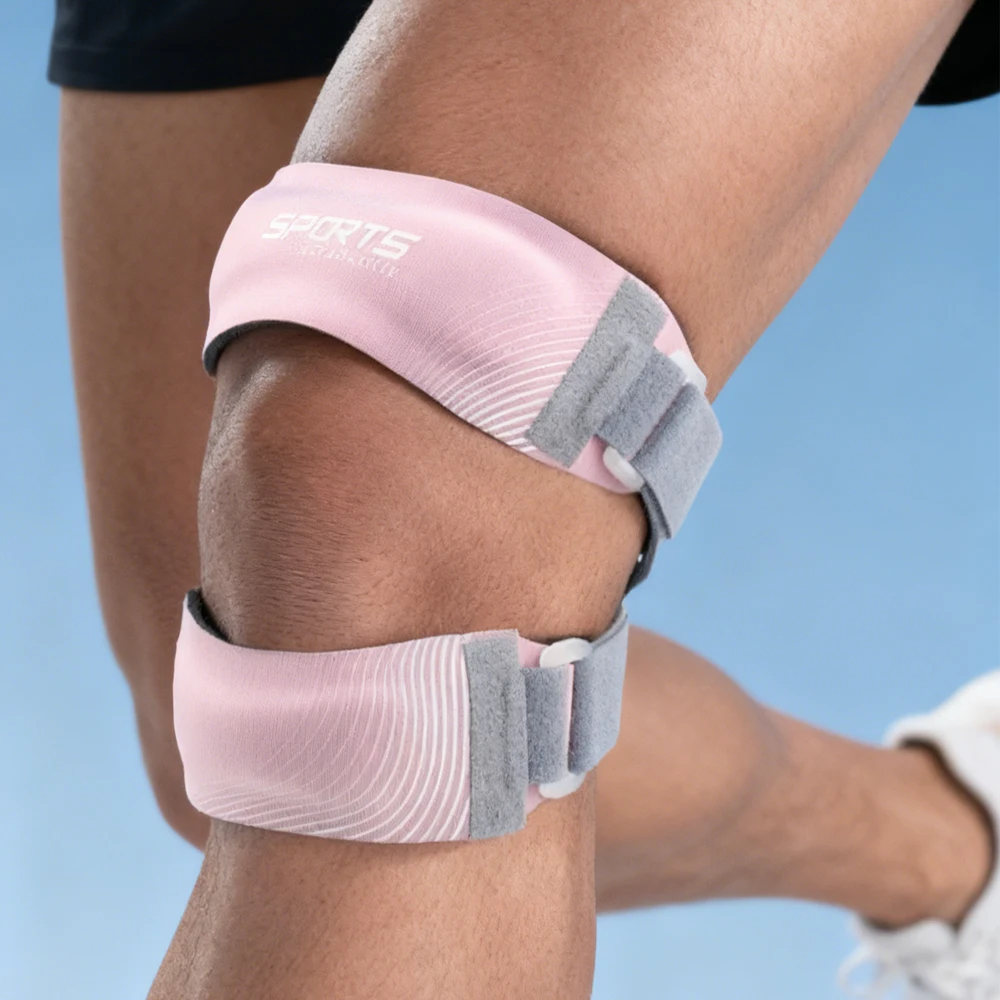 2 Stück Patellasehnen-Stützgurte, verstellbare Neopren-Kniegurte zur Schmerzlinderung, ideal für Laufen, Arthritis, Springerknie – Detail 7