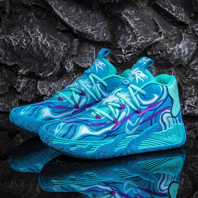 High Quality Mens Basketball Sneakers Wearable Gym Non-slip Training Sports Shoes for Kids Cushion Basketball Shoes Male image 4