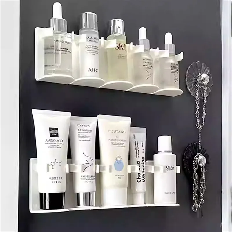 Wall Mounted Storage Rack, Bathroom Mirror Cabinet, Skincare Product Organization, Hand Cream, Wall Storage Rack