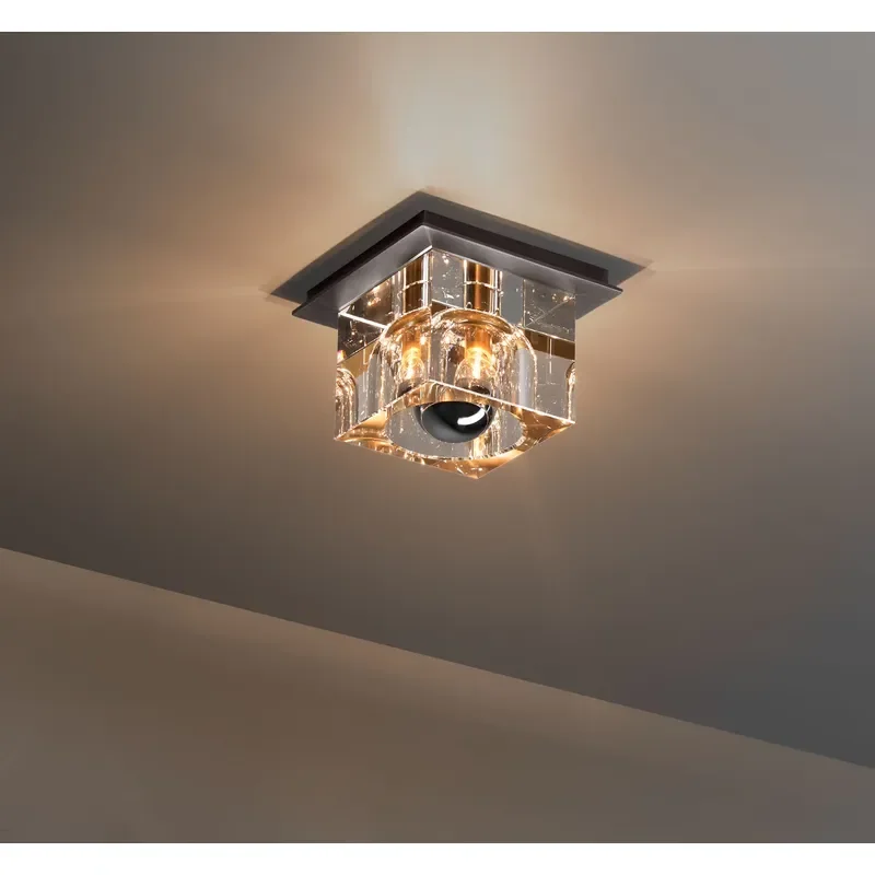 Modern Simple Gold LED Brass K9 Crystal Pendant Light with Adjustable Height Oval Shape Dimmable for Living Room
