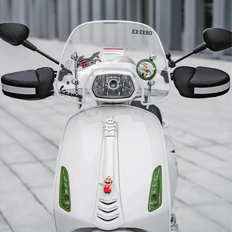 Winter Motorcycle Windshield Plush For Comfort And Warmth Handlebar Gloves Cover Reflective Windproof Handle Cover